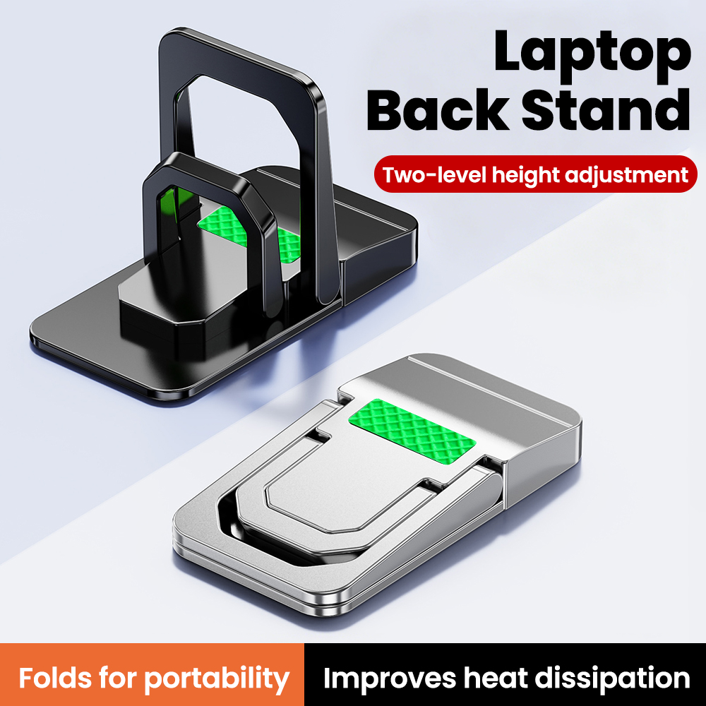 Adjustable Laptop Table - Support d'ordinateur pliable invisible, 2 pièces,