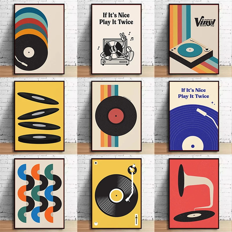 Office Furniture And Design - Impression sur toile de disque vinyle