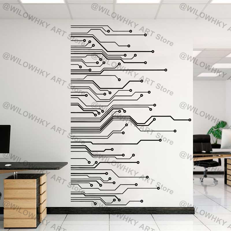 Office Furniture Loft - Circuit imprimé Science Playroom Technology Vinyl