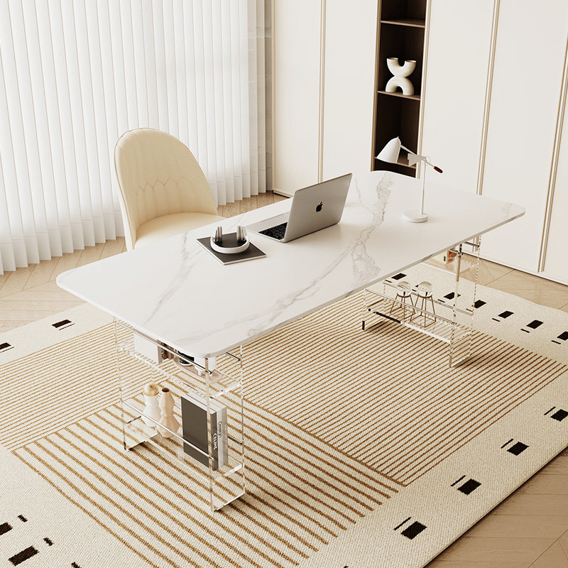Office Furniture And Design - Bureau flottant en pierre frittée haut