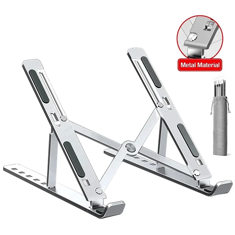 Adjustable Laptop Table - Support d'ordinateur portable en alliage d'aluminium,