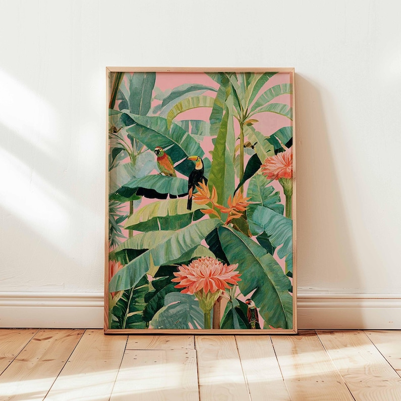 Affiche en toile tropicale rét - Office Furniture Loft avis et prix