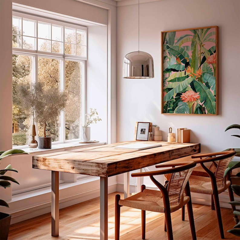Affiche en toile tropicale rét - Office Furniture Loft avis et prix
