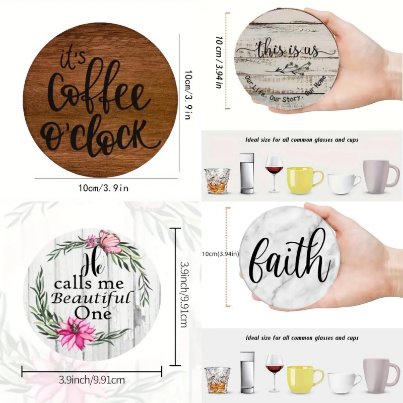 6 sous-verres circulaires en b - Office Furniture And Design avis et prix